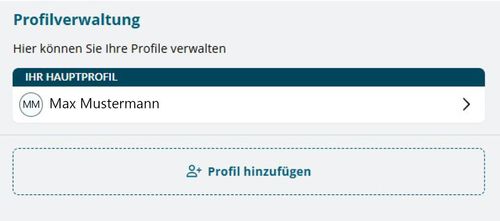 Screenshot aus dem Patientenportal